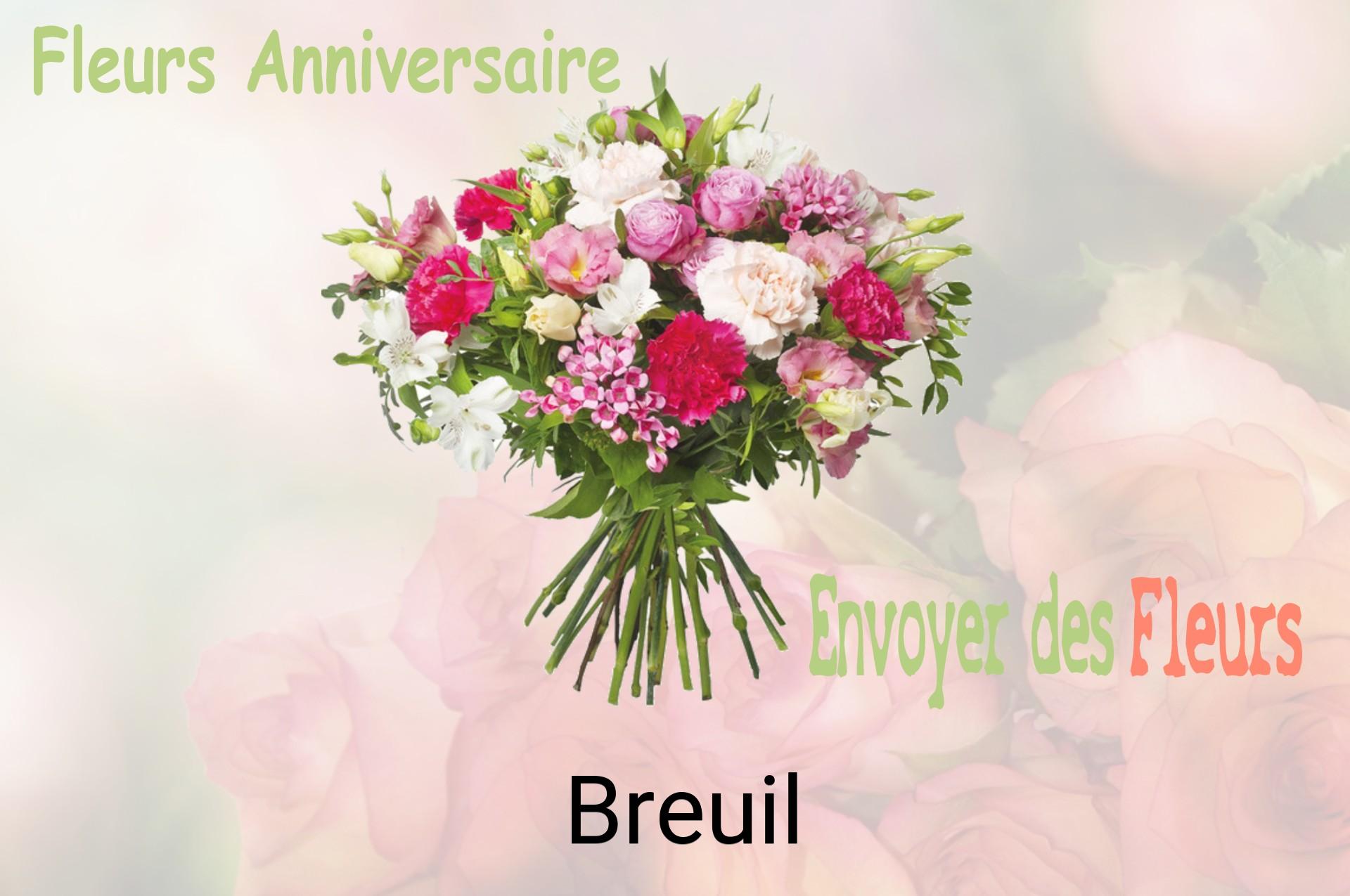 Bouquet de fleurs d’anniversaire livré à Breuil